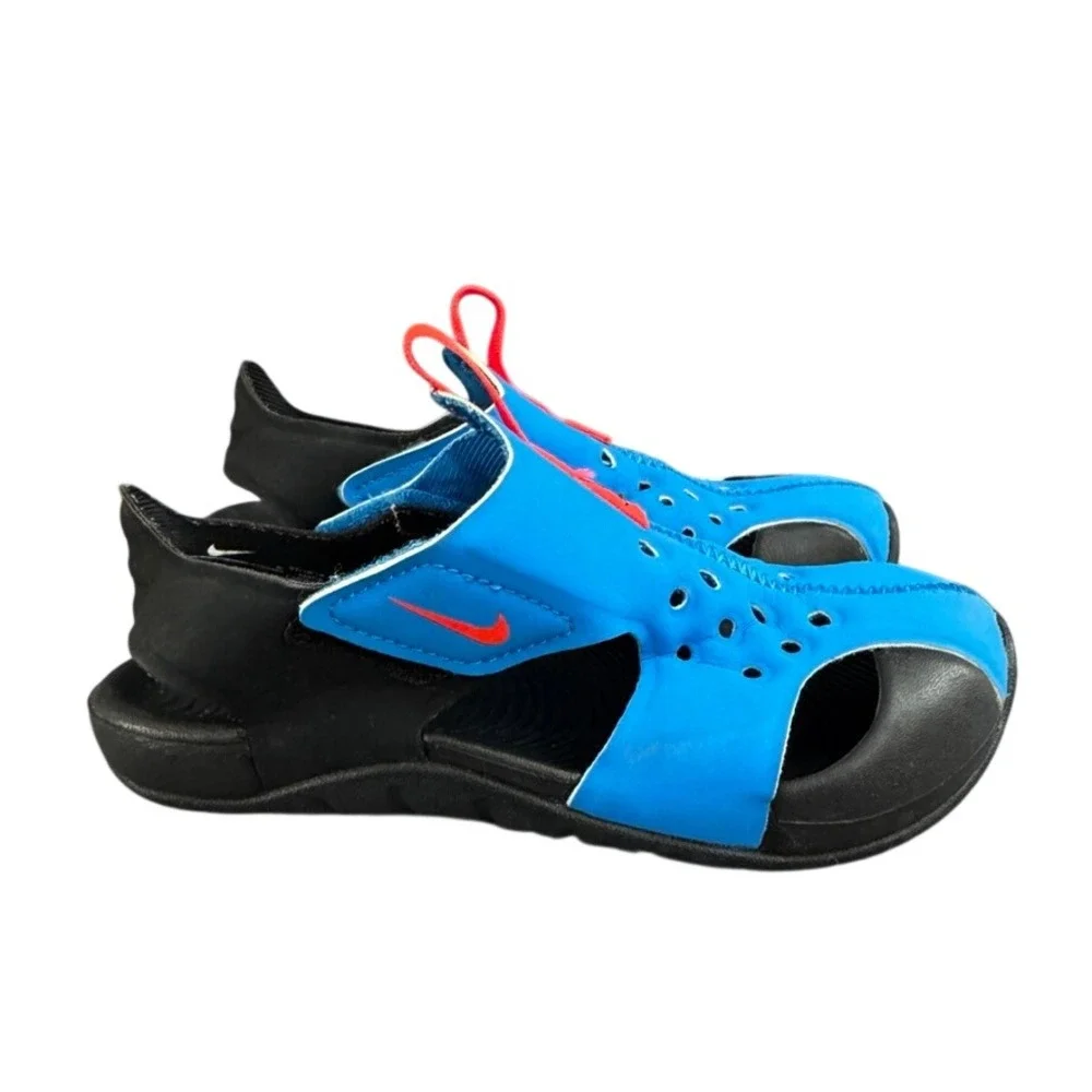 Nike Sunray Protect 2 Kids Sandals Blue Black Red 943826-400 Size 11C